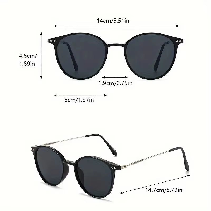 2PCS Women Cute Skinny Cat Eye Eyewear Men Vintage Narrow Cateye Sunglasses Fashionable Glasses